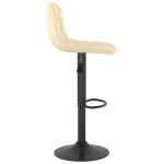 vidaXL Scaune de bar, 2 buc., crem, catifea vidaXL Scaune de bar, 2 buc., crem, catifea