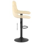 vidaXL Scaune de bar, 2 buc., crem, catifea vidaXL Scaune de bar, 2 buc., crem, catifea