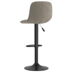 vidaXL Scaune de bar, 2 buc., gri deschis, catifea vidaXL Scaune de bar, 2 buc., gri deschis, catifea