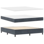 vidaXL Pat cu arcuri cu saltea Gri închis 180 x 200 cm Catifea vidaXL Pat cu arcuri cu saltea Gri închis 180 x 200 cm Catifea