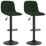 vidaXL Scaune de bar, 2 buc., verde închis, catifea vidaXL Scaune de bar, 2 buc., verde închis, catifea