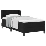 Pat Box Spring vidaXL cu saltea Negru 90x200 cm Fabric Pat Box Spring vidaXL cu saltea Negru 90x200 cm Fabric