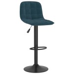 vidaXL Scaune de bar, 2 buc., albastru, catifea vidaXL Scaune de bar, 2 buc., albastru, catifea