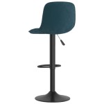 vidaXL Scaune de bar, 2 buc., albastru, catifea vidaXL Scaune de bar, 2 buc., albastru, catifea