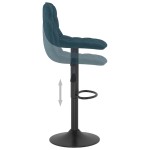 vidaXL Scaune de bar, 2 buc., albastru, catifea vidaXL Scaune de bar, 2 buc., albastru, catifea
