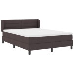 Pat cu saltea vidaXL cu tablie maro închis 160x200 cm din material textil Pat cu saltea vidaXL cu tablie maro închis 160x200 cm din material textil