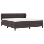 Pat Box Spring vidaXL cu Saltea Maro Închis 180x200 cm Material Pat Box Spring vidaXL cu Saltea Maro Închis 180x200 cm Material
