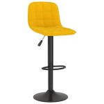 vidaXL Scaune de bar, 2 buc., galben, catifea vidaXL Scaune de bar, 2 buc., galben, catifea