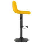 vidaXL Scaune de bar, 2 buc., galben, catifea vidaXL Scaune de bar, 2 buc., galben, catifea