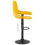 vidaXL Scaune de bar, 2 buc., galben, catifea vidaXL Scaune de bar, 2 buc., galben, catifea