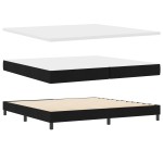 vidaXL Cadru cu arcuri și saltea neagră 200x200 cm țesătură