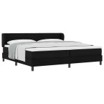 vidaXL Cadru cu arcuri și saltea neagră 200x200 cm țesătură