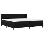vidaXL Cadru cu arcuri și saltea neagră 200x200 cm țesătură