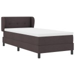 Pat cu saltea vidaXL, maro închis, 80x200 cm, țesătură Pat cu saltea vidaXL, maro închis, 80x200 cm, țesătură
