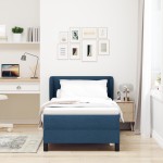Pat cu saltea Box Spring vidaXL Albastru 80x200 cm Fabrică Pat cu saltea Box Spring vidaXL Albastru 80x200 cm Fabrică