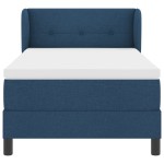 Pat cu saltea Box Spring vidaXL Albastru 80x200 cm Fabrică Pat cu saltea Box Spring vidaXL Albastru 80x200 cm Fabrică