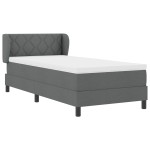 Pat cu saltea Box Spring vidaXL Gri închis 90x190 cm Fabric Pat cu saltea Box Spring vidaXL Gri închis 90x190 cm Fabric