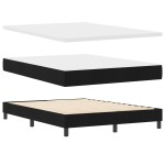 Pat box spring vidaXL cu saltea Negru 140x190 cm Material textil Pat box spring vidaXL cu saltea Negru 140x190 cm Material textil