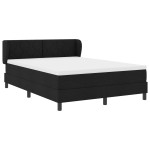 Pat box spring vidaXL cu saltea Negru 140x190 cm Material textil Pat box spring vidaXL cu saltea Negru 140x190 cm Material textil