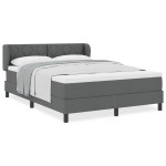 Pat cu saltea vidaXL cu arcuri, Gri închis 140x200 cm, Fabric Pat cu saltea vidaXL cu arcuri, Gri închis 140x200 cm, Fabric