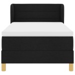 vidaXL Pat cu arcuri și saltea crem 90x200 cm Negru 80 x 200 cm vidaXL Pat cu arcuri și saltea crem 90x200 cm Negru 80 x 200 cm