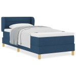 vidaXL Pat cu arcuri și saltea crem 90x200 cm albastru 80 x 200 cm vidaXL Pat cu arcuri și saltea crem 90x200 cm albastru 80 x 200 cm