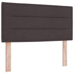 Pat cu arcuri box și saltea vidaXL Maro închis 100x200 cm din material textil Pat cu arcuri box și saltea vidaXL Maro închis 100x200 cm din material textil