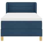 vidaXL Pat cu arcuri și saltea crem 90x200 cm albastru 100 x 200 cm vidaXL Pat cu arcuri și saltea crem 90x200 cm albastru 100 x 200 cm