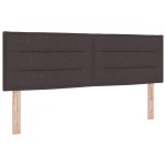 Pat Box Spring vidaXL cu Saltea Maro Întunecat 140x190 cm Fabric Pat Box Spring vidaXL cu Saltea Maro Întunecat 140x190 cm Fabric
