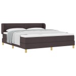vidaXL Pat cu arcuri și saltea crem 90x200 cm Maro închis 180 x 200 cm vidaXL Pat cu arcuri și saltea crem 90x200 cm Maro închis 180 x 200 cm