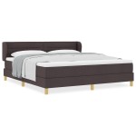 vidaXL Pat cu arcuri și saltea crem 90x200 cm Maro închis 180 x 200 cm vidaXL Pat cu arcuri și saltea crem 90x200 cm Maro închis 180 x 200 cm