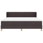 vidaXL Pat cu arcuri și saltea crem 90x200 cm Maro închis 180 x 200 cm vidaXL Pat cu arcuri și saltea crem 90x200 cm Maro închis 180 x 200 cm