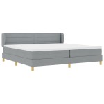 vidaXL Pat cu arcuri și saltea crem 90x200 cm Gri deschis 200 x 200 cm vidaXL Pat cu arcuri și saltea crem 90x200 cm Gri deschis 200 x 200 cm