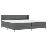 vidaXL Pat cu arcuri și saltea crem 90x200 cm Gri închis 200 x 200 cm vidaXL Pat cu arcuri și saltea crem 90x200 cm Gri închis 200 x 200 cm