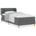 vidaXL Pat cu arcuri și saltea crem 90x200 cm Gri închis 80 x 200 cm vidaXL Pat cu arcuri și saltea crem 90x200 cm Gri închis 80 x 200 cm