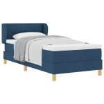 vidaXL Pat cu arcuri și saltea crem 90x200 cm albastru 100 x 200 cm vidaXL Pat cu arcuri și saltea crem 90x200 cm albastru 100 x 200 cm