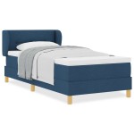 vidaXL Pat cu arcuri și saltea crem 90x200 cm albastru 100 x 200 cm vidaXL Pat cu arcuri și saltea crem 90x200 cm albastru 100 x 200 cm