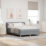 vidaXL Pat cu arcuri și saltea crem 90x200 cm Gri deschis 160 x 200 cm vidaXL Pat cu arcuri și saltea crem 90x200 cm Gri deschis 160 x 200 cm
