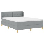 vidaXL Pat cu arcuri și saltea crem 90x200 cm Gri deschis 160 x 200 cm vidaXL Pat cu arcuri și saltea crem 90x200 cm Gri deschis 160 x 200 cm