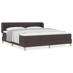 vidaXL Pat cu arcuri și saltea crem 90x200 cm Maro închis 180 x 200 cm