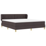 vidaXL Pat cu arcuri și saltea crem 90x200 cm Maro închis 180 x 200 cm