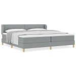 vidaXL Pat cu arcuri și saltea crem 90x200 cm Gri deschis 200 x 200 cm vidaXL Pat cu arcuri și saltea crem 90x200 cm Gri deschis 200 x 200 cm