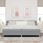 vidaXL Pat cu arcuri și saltea crem 90x200 cm Gri deschis 200 x 200 cm vidaXL Pat cu arcuri și saltea crem 90x200 cm Gri deschis 200 x 200 cm