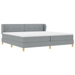 vidaXL Pat cu arcuri și saltea crem 90x200 cm Gri deschis 200 x 200 cm vidaXL Pat cu arcuri și saltea crem 90x200 cm Gri deschis 200 x 200 cm