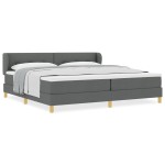 vidaXL Pat cu arcuri și saltea crem 90x200 cm Gri închis 200 x 200 cm vidaXL Pat cu arcuri și saltea crem 90x200 cm Gri închis 200 x 200 cm