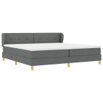 vidaXL Pat cu arcuri și saltea crem 90x200 cm Gri închis 200 x 200 cm vidaXL Pat cu arcuri și saltea crem 90x200 cm Gri închis 200 x 200 cm