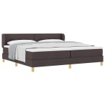 vidaXL Pat cu arcuri și saltea crem 90x200 cm Maro închis 200 x 200 cm vidaXL Pat cu arcuri și saltea crem 90x200 cm Maro închis 200 x 200 cm