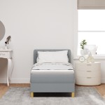 vidaXL Pat cu arcuri și saltea crem 90x200 cm Gri deschis 80 x 200 cm vidaXL Pat cu arcuri și saltea crem 90x200 cm Gri deschis 80 x 200 cm