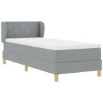 vidaXL Pat cu arcuri și saltea crem 90x200 cm Gri deschis 80 x 200 cm vidaXL Pat cu arcuri și saltea crem 90x200 cm Gri deschis 80 x 200 cm