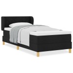 vidaXL Pat cu arcuri și saltea crem 90x200 cm Negru 100 x 200 cm vidaXL Pat cu arcuri și saltea crem 90x200 cm Negru 100 x 200 cm